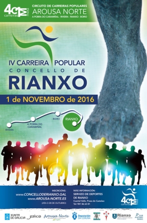 IV Carreira Popular Concello de Rianxo. IV Circuíto Carreiras Populares Dep. Provincial A Coruña. I Circuíto de Carreiras Populares Arousa Norte