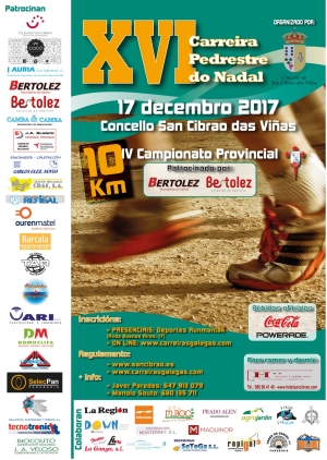 XVI Carreira Pedestre do Nadal San Cibrao das Viñas – Campionato Provincial 10 Km. en Ruta