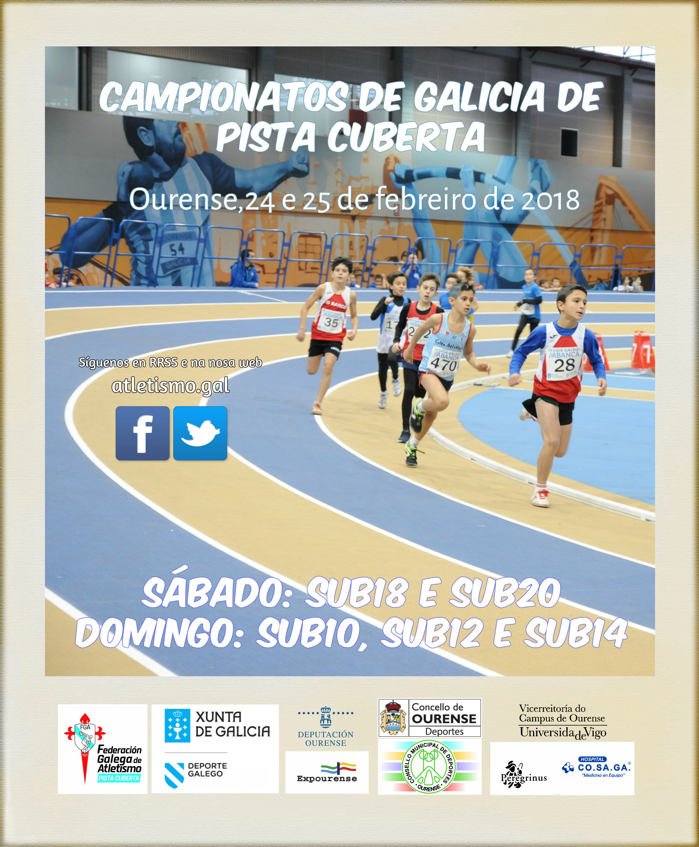 LXI Campionato de Galicia Sub18(XUV) e XL Campionato de Galicia Sub20(JUN) de Pista Cuberta