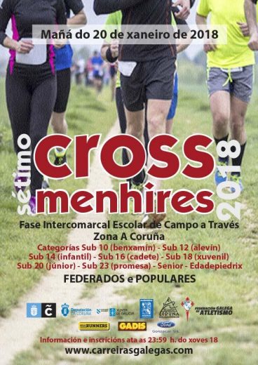Xogade – Campo a Través – Fase Intercomarcal A Coruña – Menhires 2017/2018