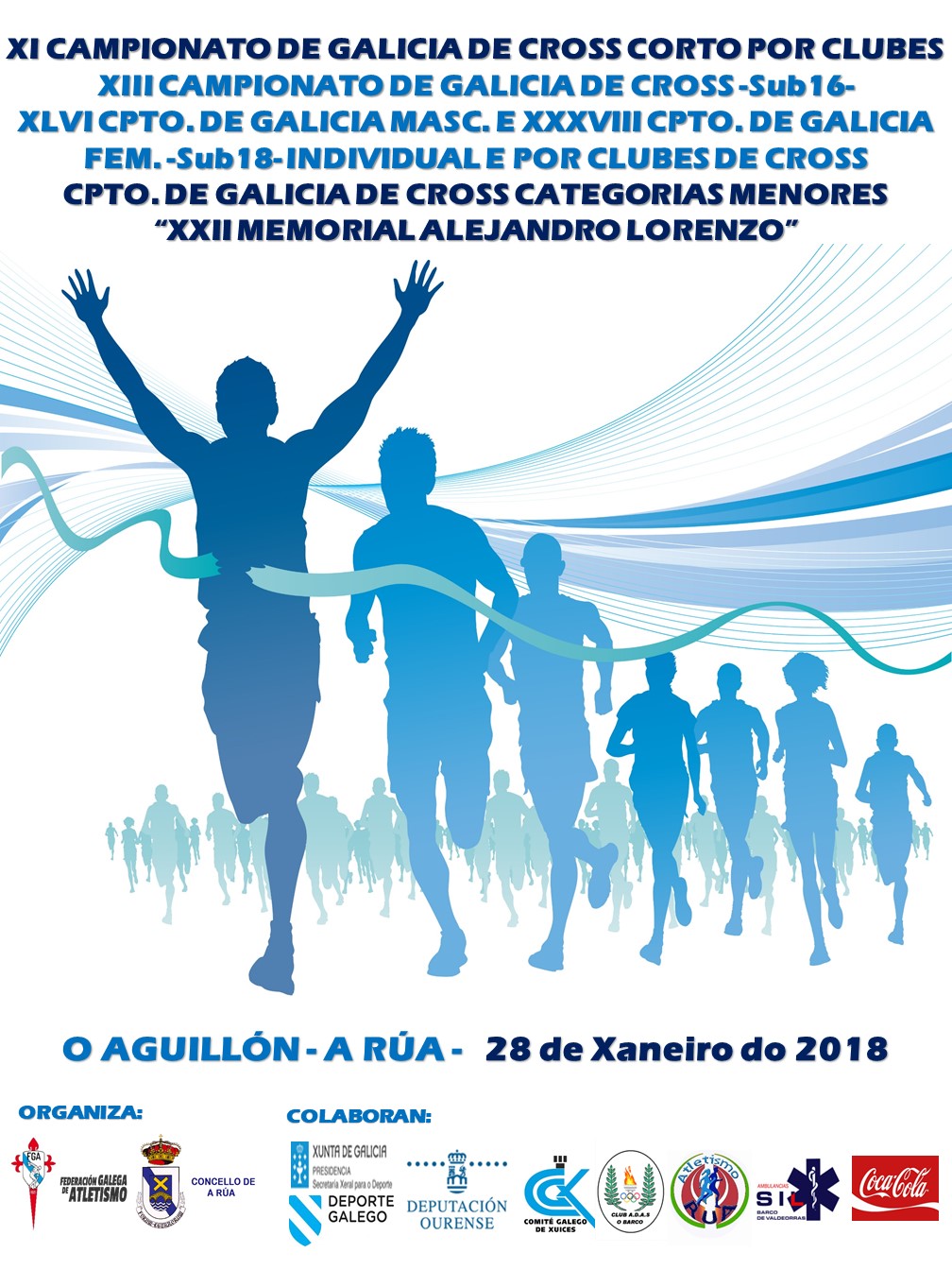 XIII Campionato de Galicia Sub16 (CAD) – XLVI Sub18 (XUV) H – XXXVIII Sub18 (XUV) M Individual e Clubs de Campo a Través
