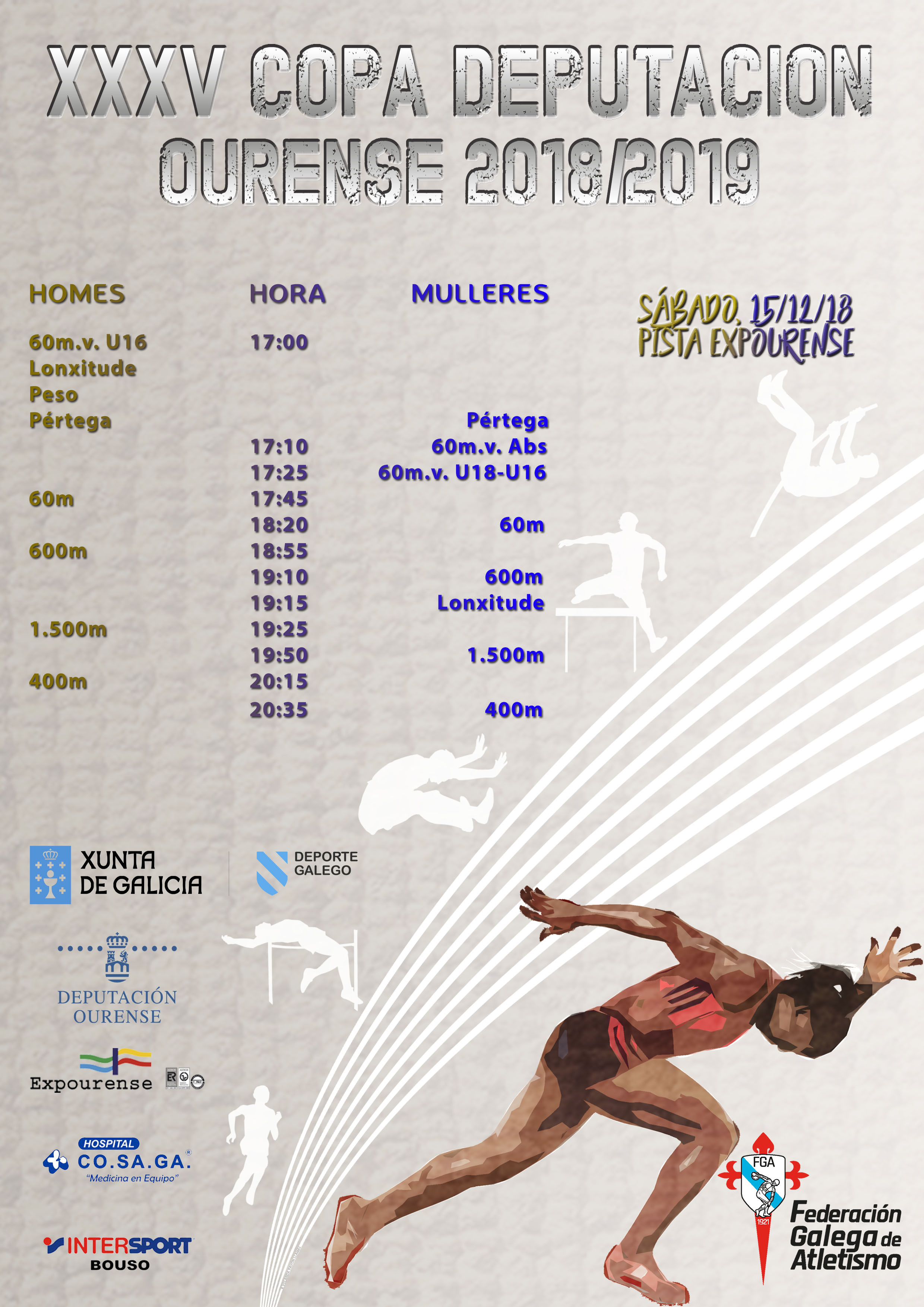 XXXV Copa Deputación Ourense Atletismo – 1ª Xornada