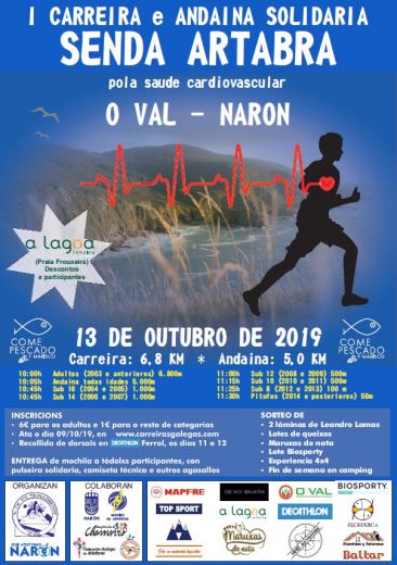 I Carreira + Andaina Solidaria Senda Ártabra pola Saúde Cardiovacular