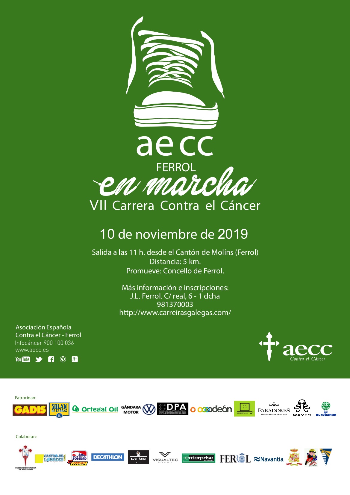 AECC en Marcha – Corre conta o Cancro – Corre por Ferrol 2019