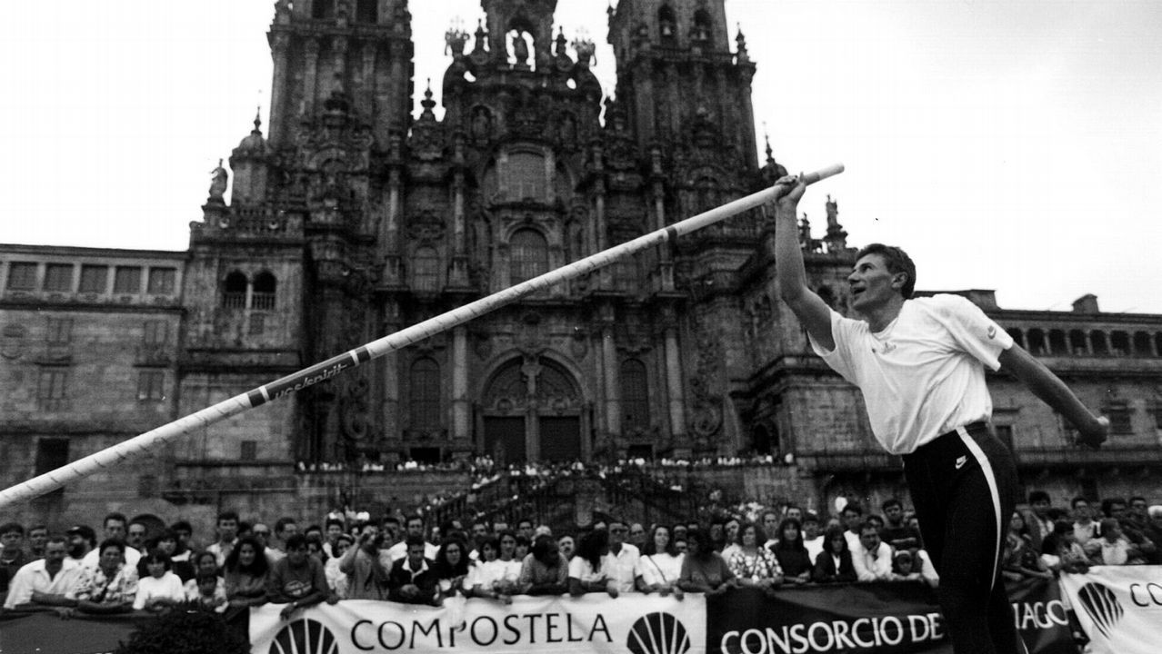 Cando Bubka foi peregrino en Compostela