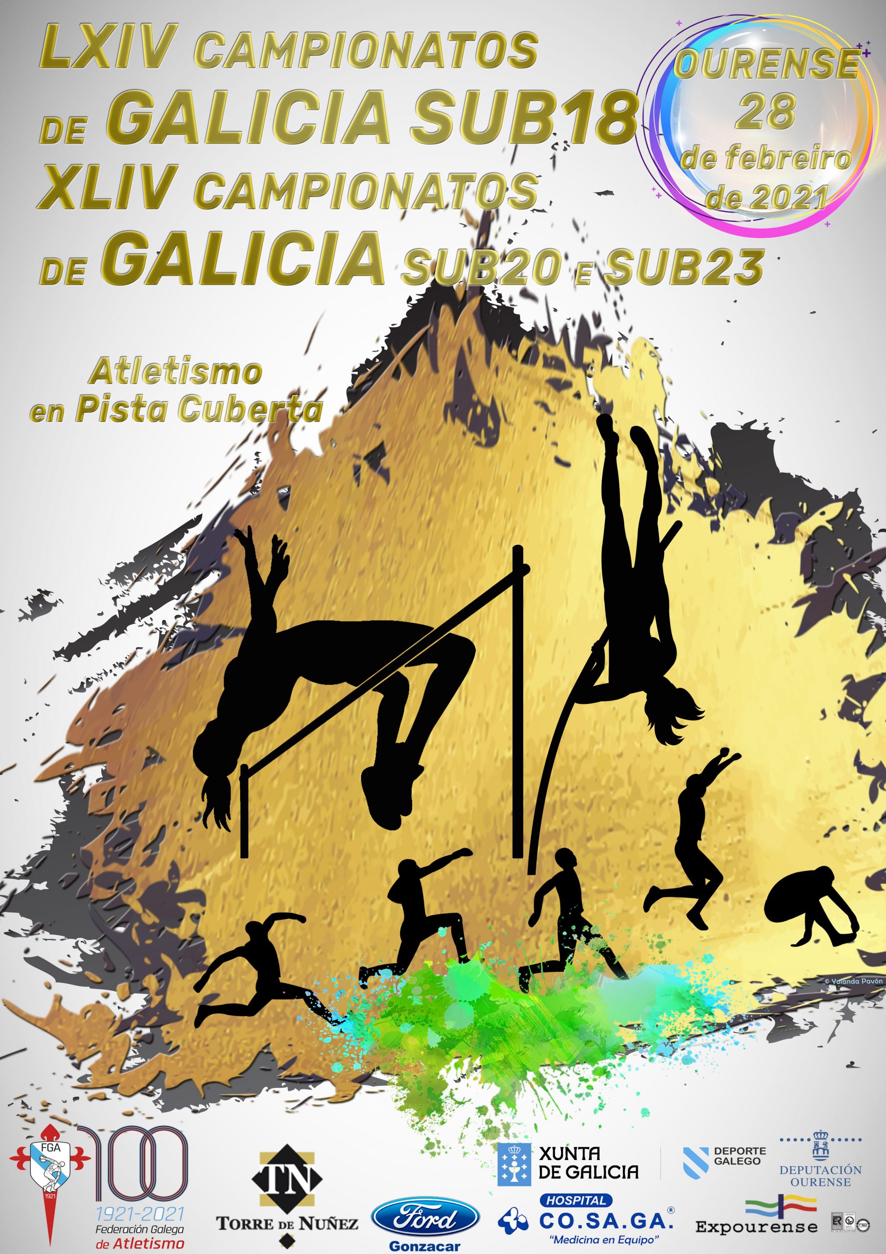 LXIV Campionato de Galicia Sub18 – XLIV Sub20 – Sub23 en Pista Cuberta