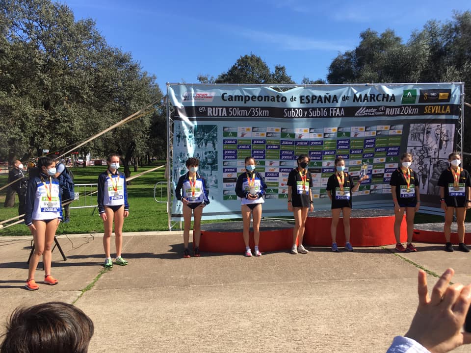 Seis medallas e un récord de España no nacional de marcha en ruta