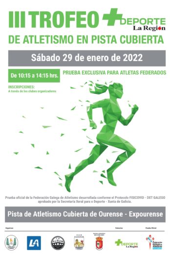 III Trofeo + Deporte La Región de Atletismo en Pista Cuberta