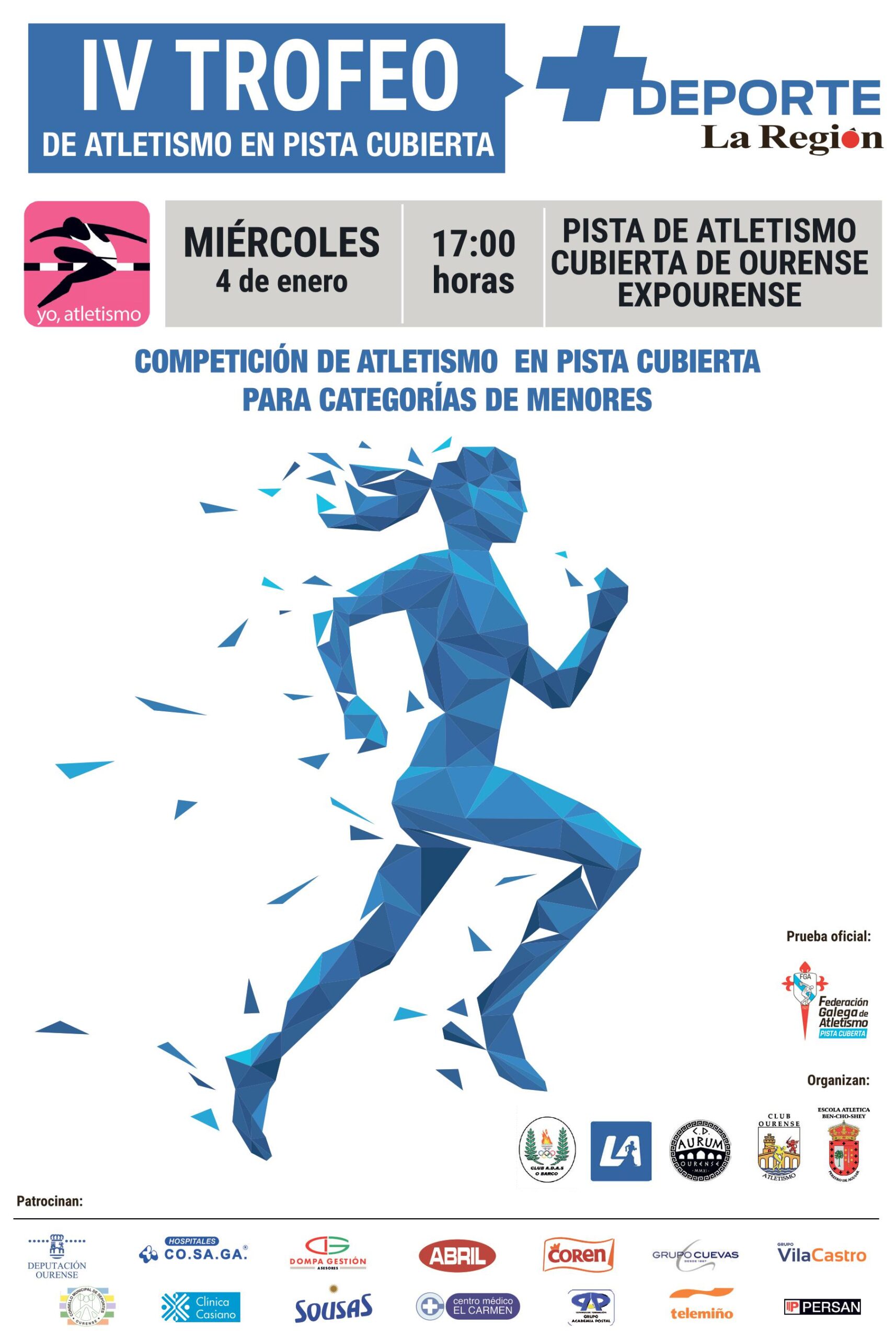 IV Trofeo + Deporte La Región de Atletismo en Pista Cuberta 2023