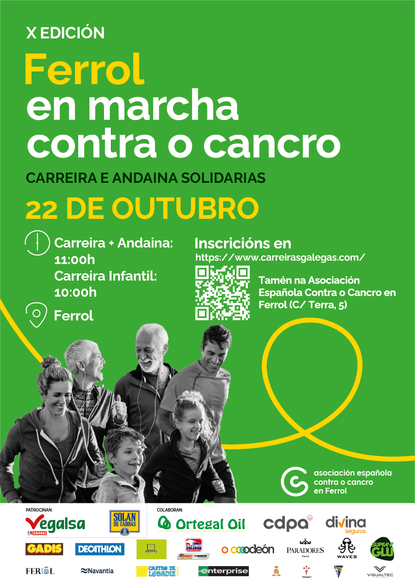 X Carreira Popular “AECC en marcha – Contra o cancro, corre por Ferrol”