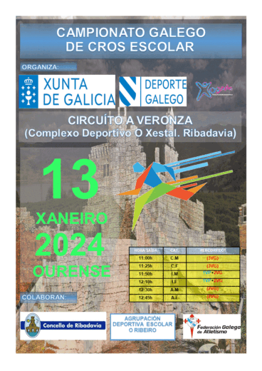 Xogade – Campionato de Galicia de Cros Escolar 2023/2024