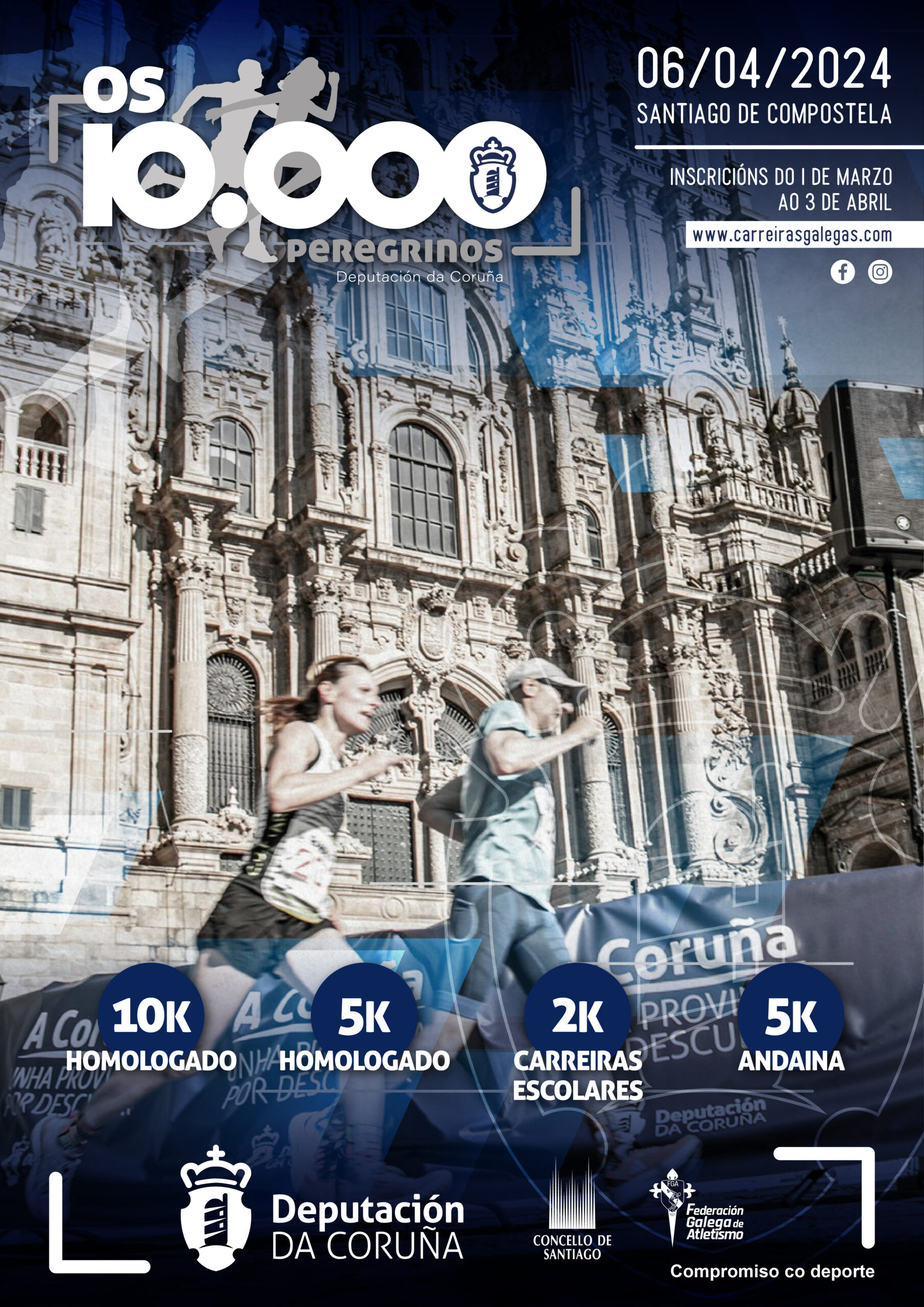 II Edición Os 10000 peregrinos 10 K Deputación da Coruña 2024