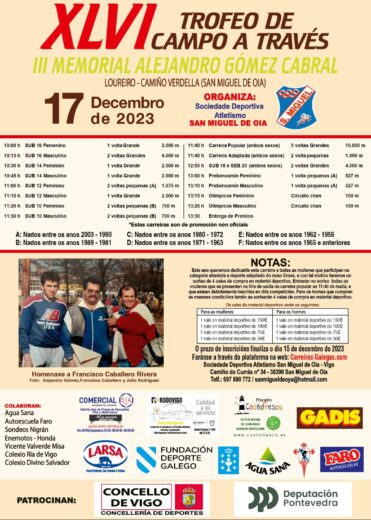 XLVI Trofeo de Campo a Través – San Miguel de Oia “Dedicada á Muller – Deporte Adaptado”