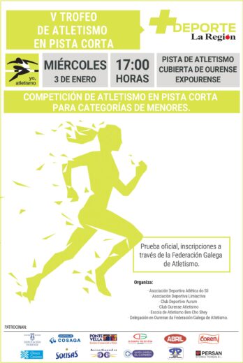 V Trofeo + Deporte La Región de Atletismo en Pista Curta