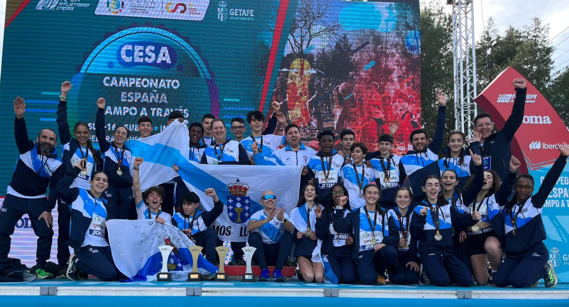 A canteira do atletismo galego fai historia en Getafe