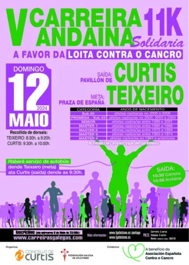 V Carreira e Andaina Solidaria Concello de Curtis – 2024