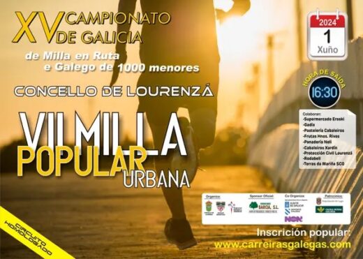 XV Campionato Xunta de Galicia de Milla en Ruta e Cto. Xunta de Galicia de 1Km 2024