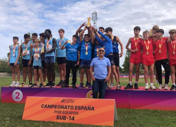 O equipo masculino Sub14 do Atletismo Narón logra o Campionato de España