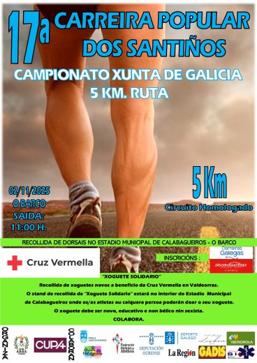 Campionato Xunta de Galicia de 5 Km Absoluto &#8211; Sub18 &#8211; Sub20 &#8211; Sub 23 &#8211; Máster 2025