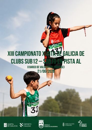 XIII Campionato Xunta de Galicia de Clubs Sub12 – Sub10 en Pista AL