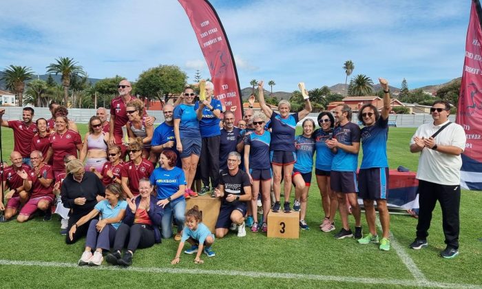 O C.A.Sada no podio do Campionato de España máster mixto