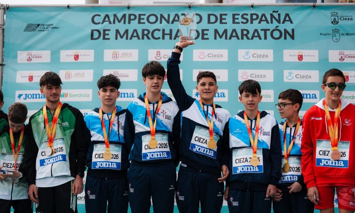 A canteira da Selección galega de marcha, impresiona en Cieza