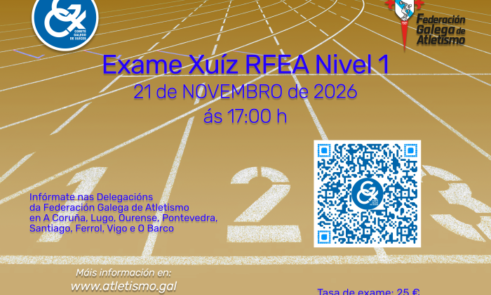 Exame Xuíz Nivel I Novembro 2026